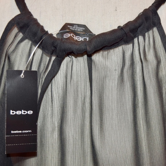 BEBE butterfly print peplum top - Picture 4 of 5